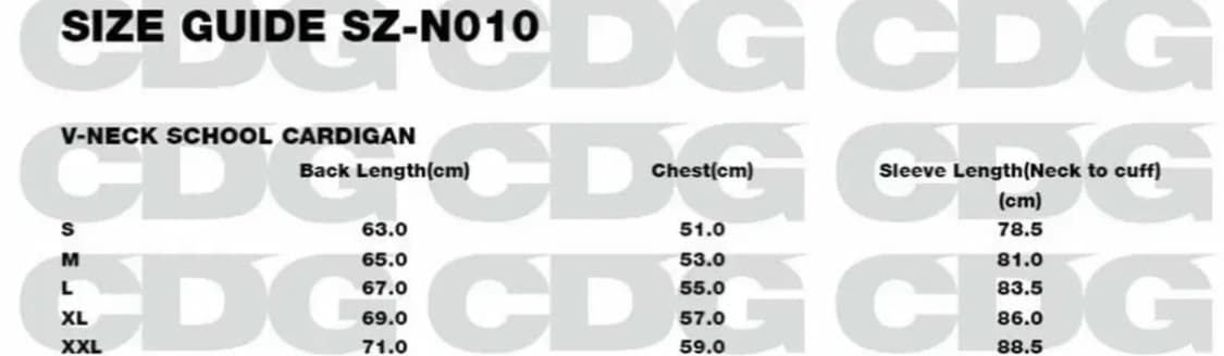 꼼데가르송 CDG 가디건 백로고 니트.  상품이미지3