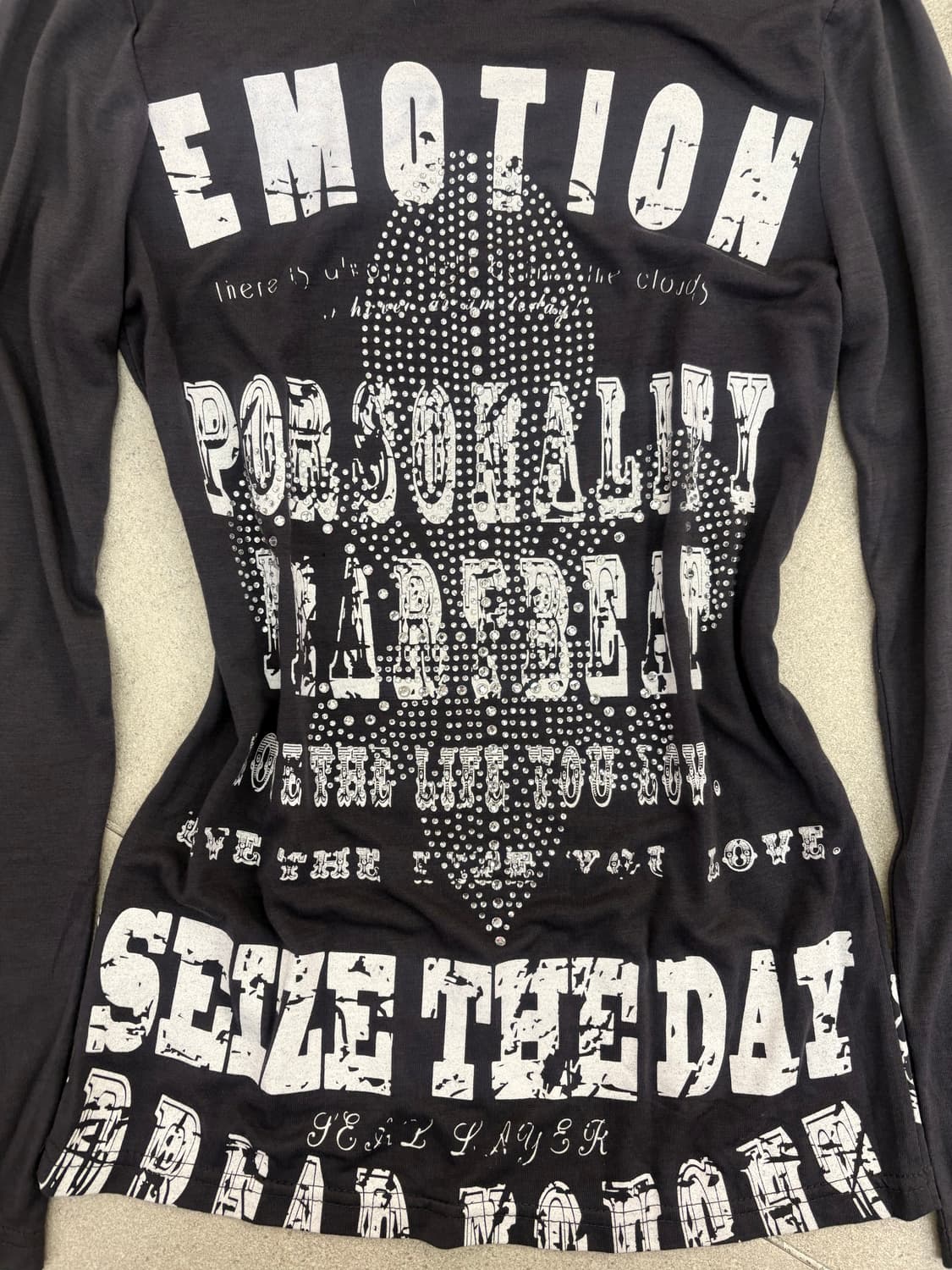 차콜 펑크 큐빅 롱슬리브 상품이미지5