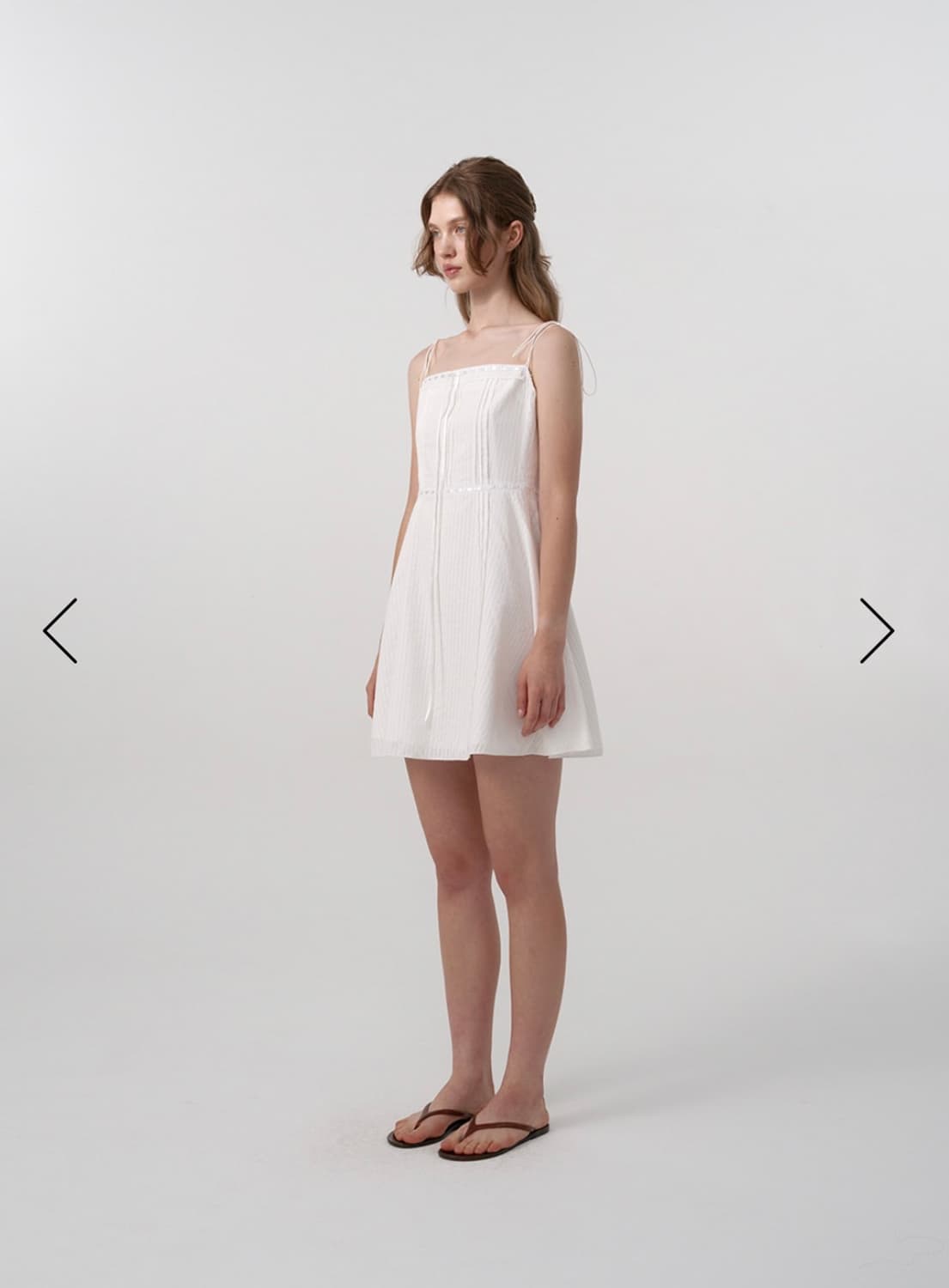 더바넷 - Lace-Edged Sleeveless Mini Dress 상품이미지2