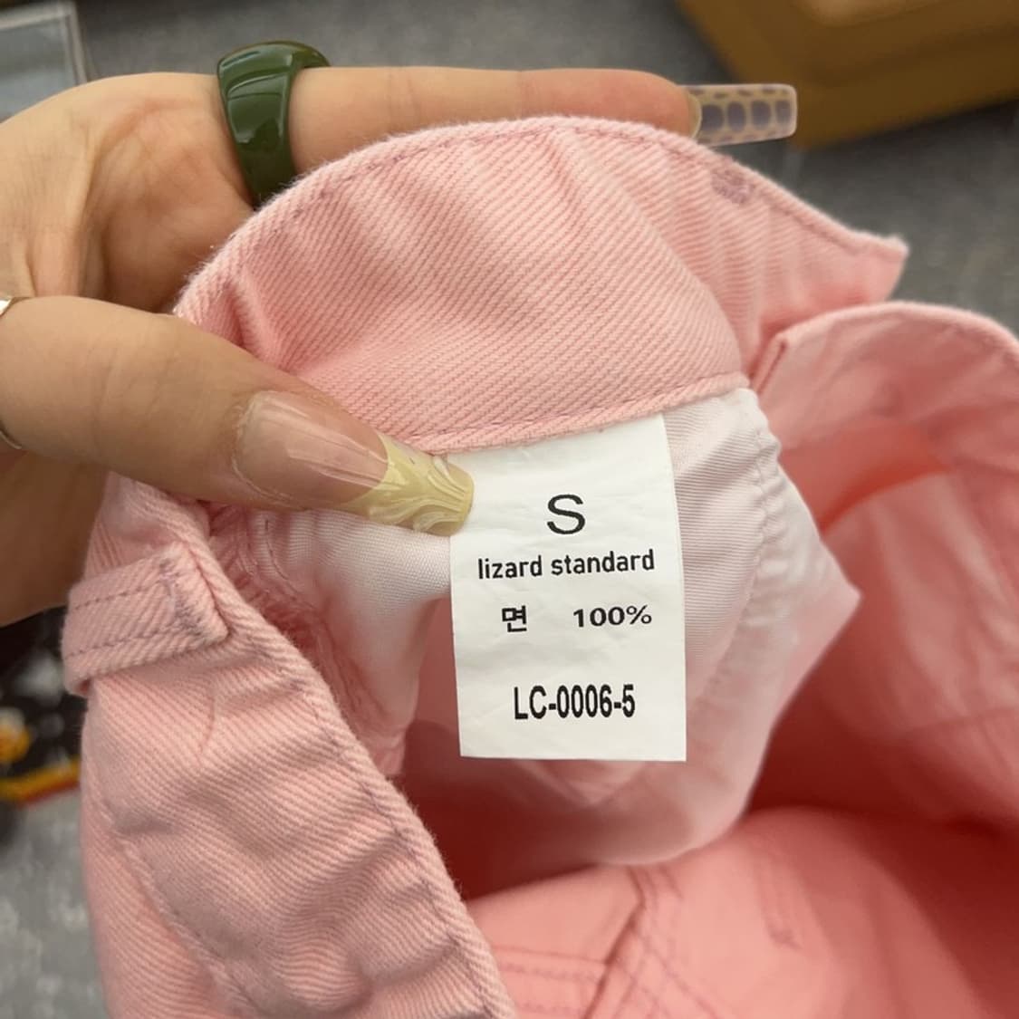 빈티지 하이웨스트 딸기우유 핑크 와이드 카고팬츠 S C08114 상품이미지5