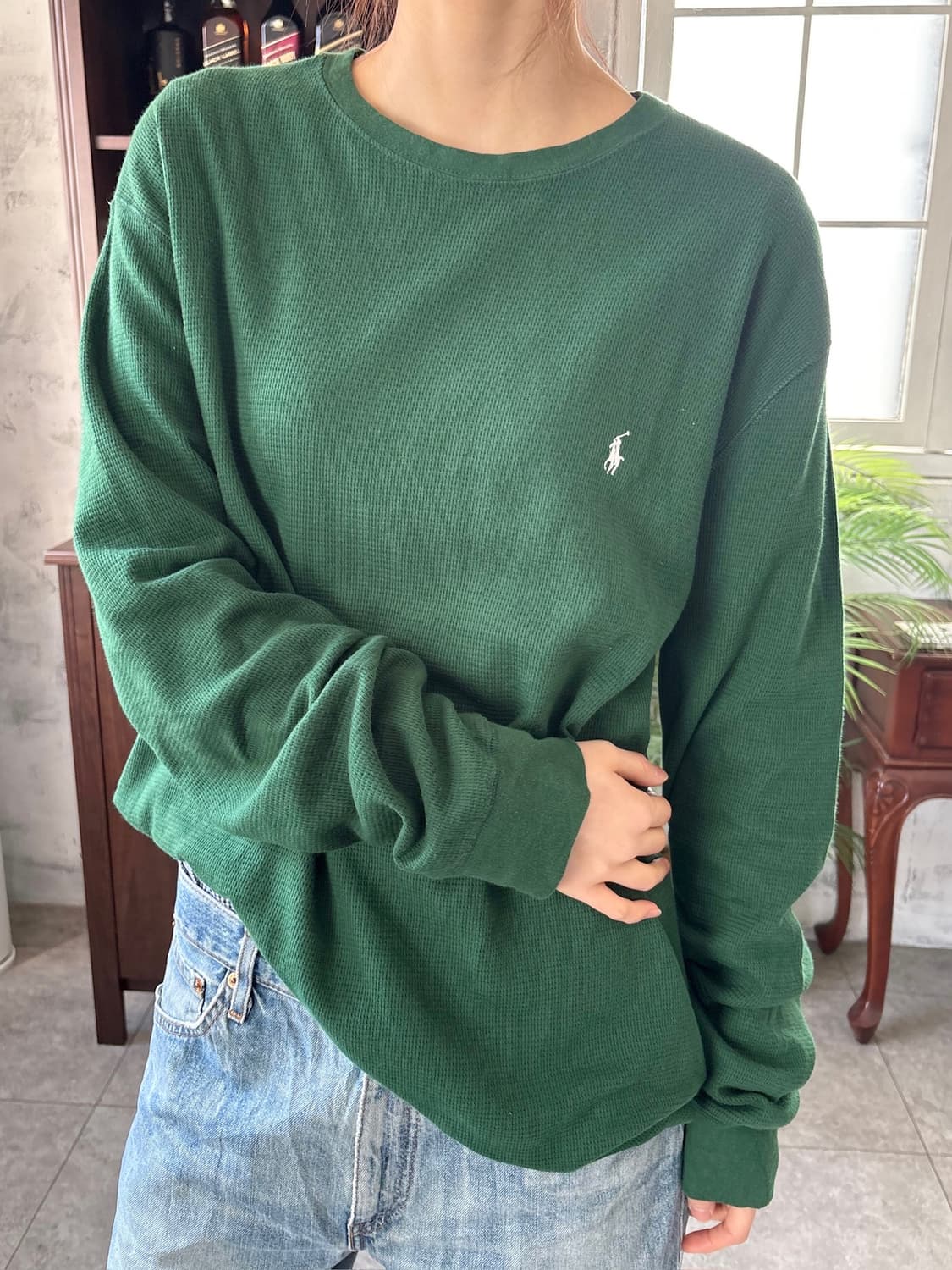 폴로 와플 롱슬리브 상품이미지3