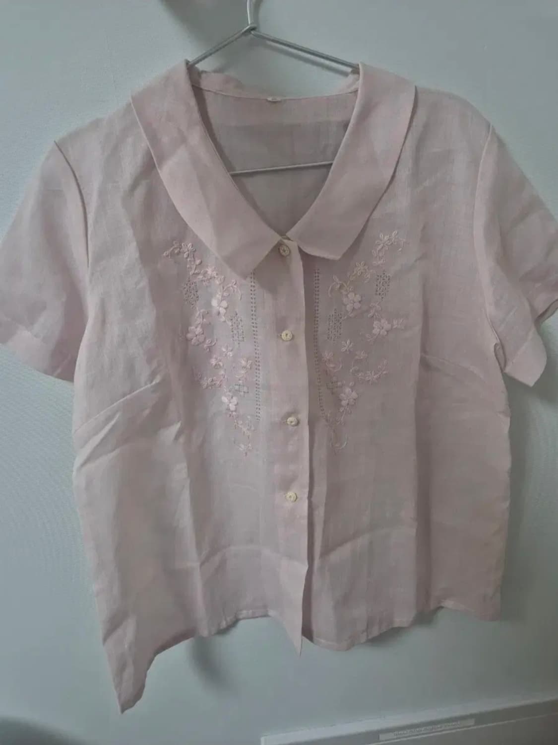 꽃자수 반팔T 상품이미지1