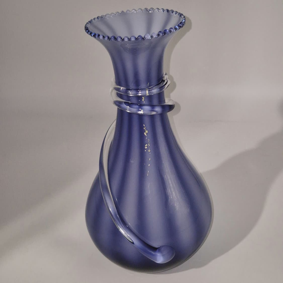 70s 히가시노 핸드블로운 스윌 금박 꽃병 상품이미지7