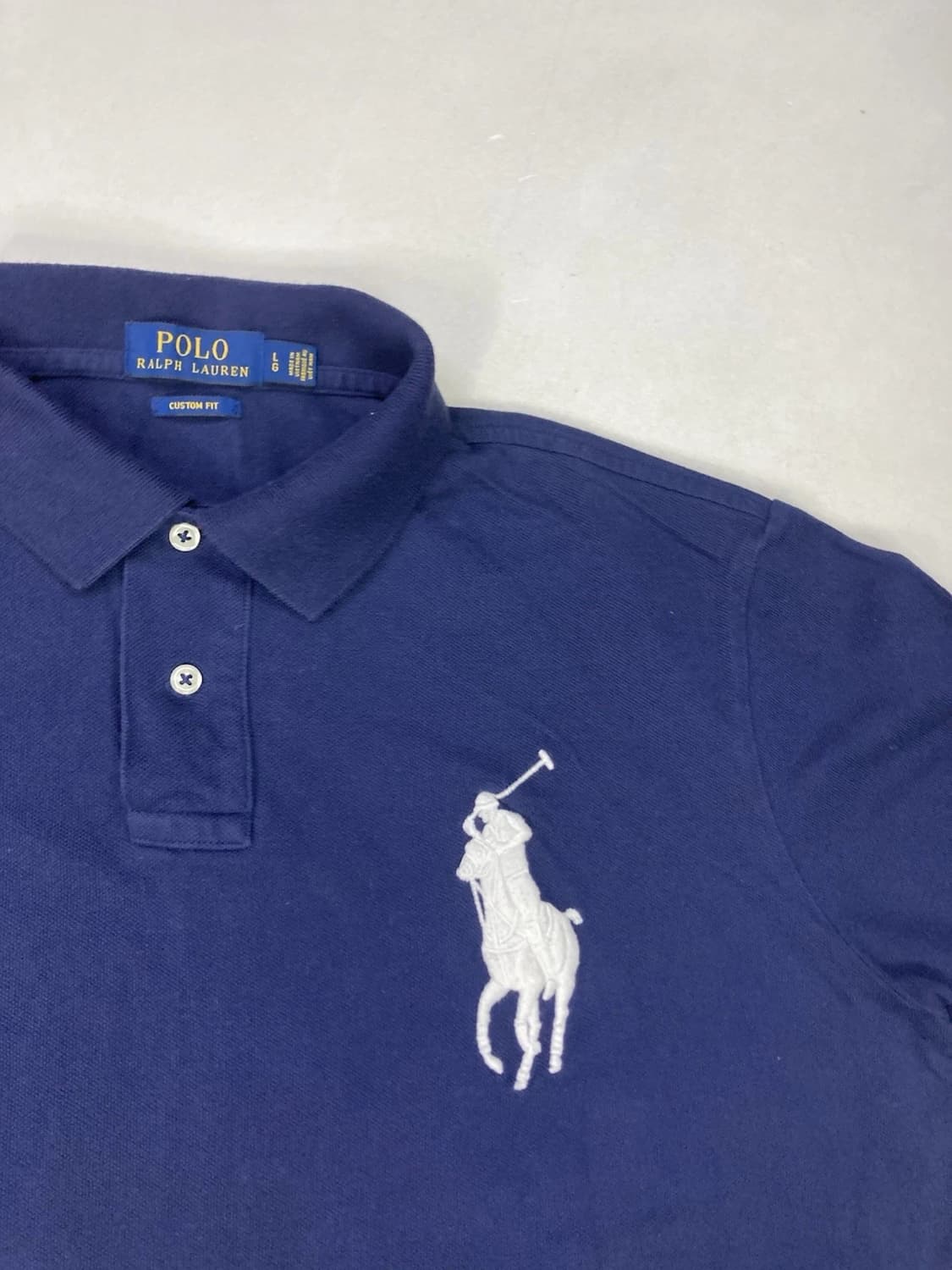 폴로 랄프로렌 빅포니 카라티 네이비 화이트 상품이미지2