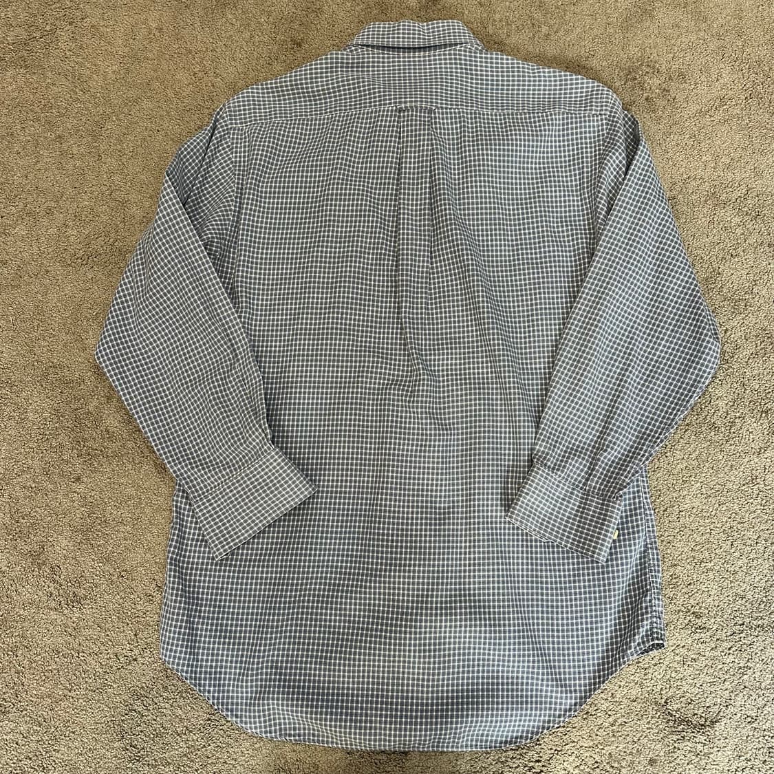 라코스테 깅엄 체크 긴팔 셔츠M-L 상품이미지7