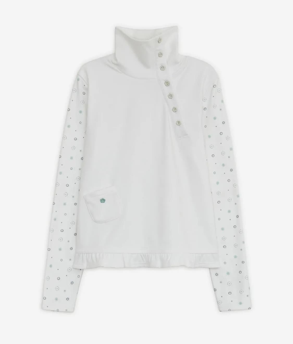 허그유어스킨 플라워 버튼 폴라 화이트  상품이미지2