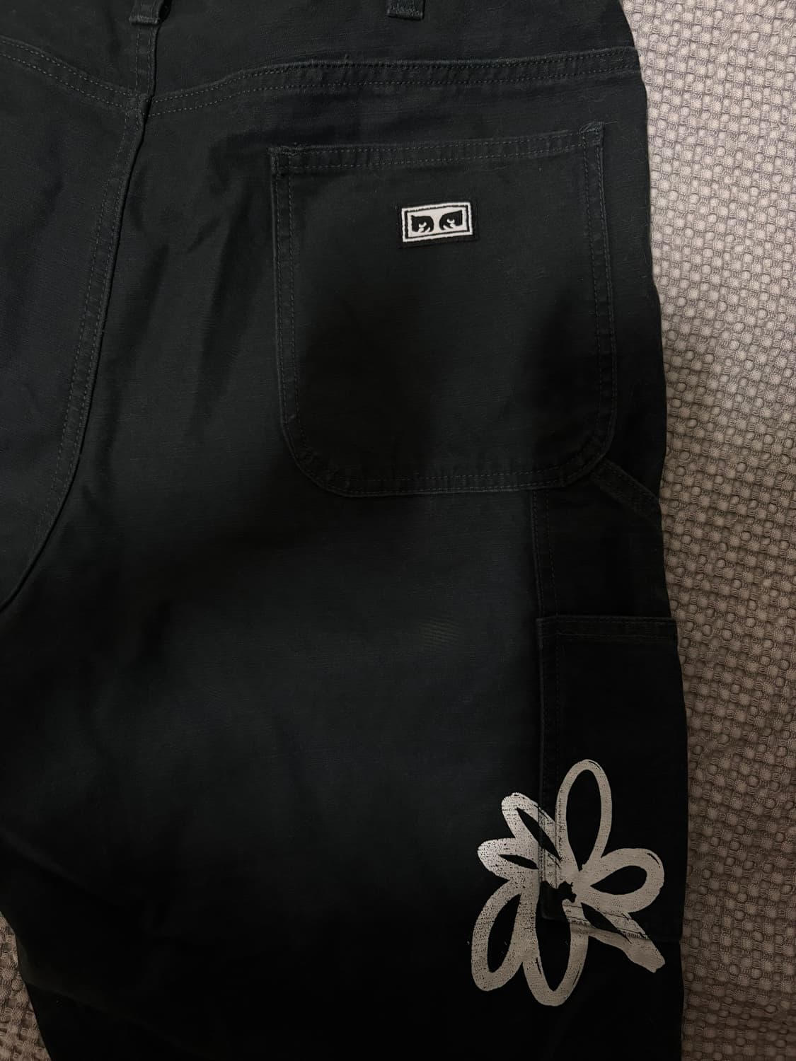 오베이 더블니 팬츠 블랙 34 상품이미지2