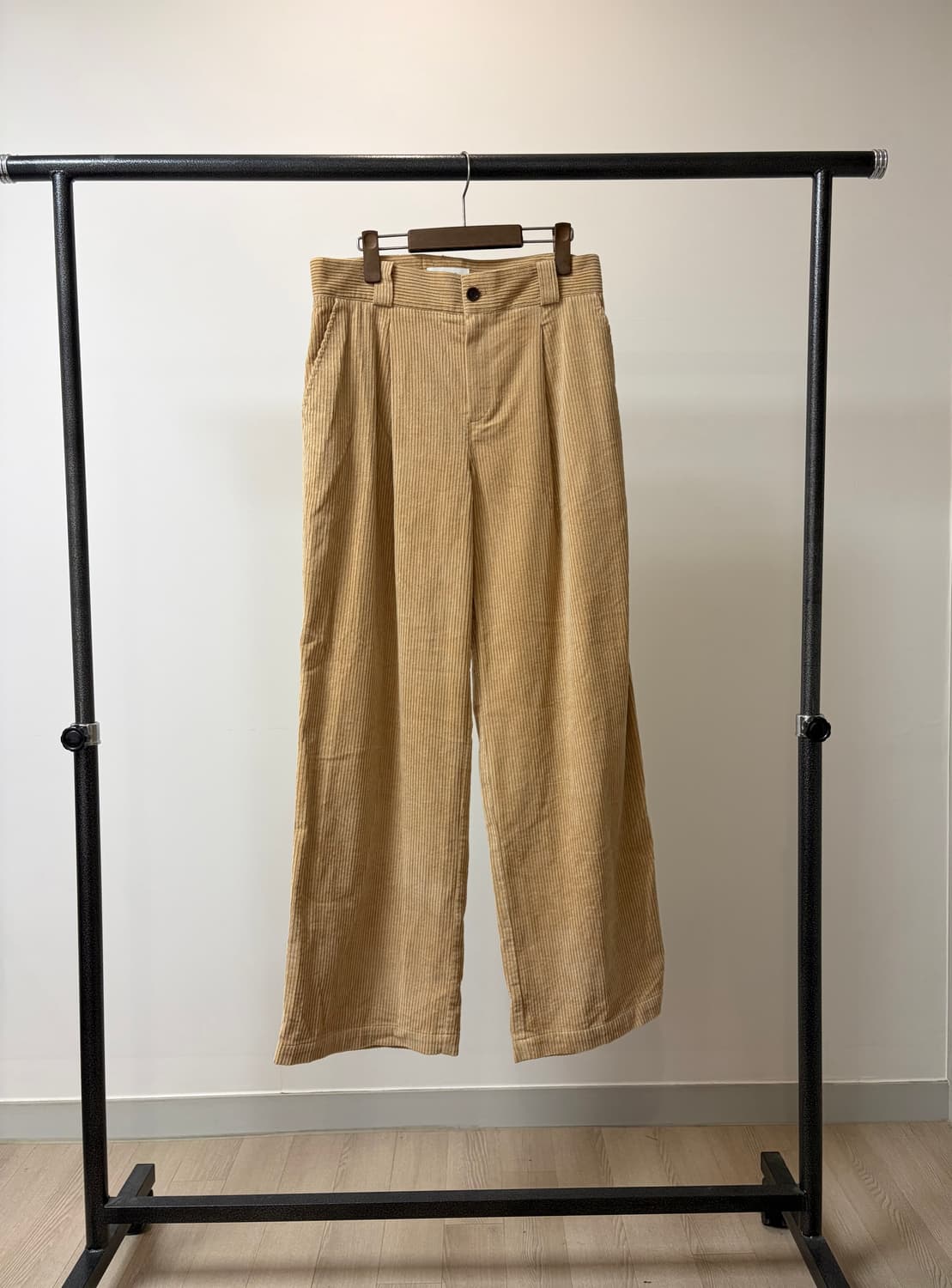 (L) ethos 에토스 베이지 와이드 코듀로이 팬츠 상품이미지1