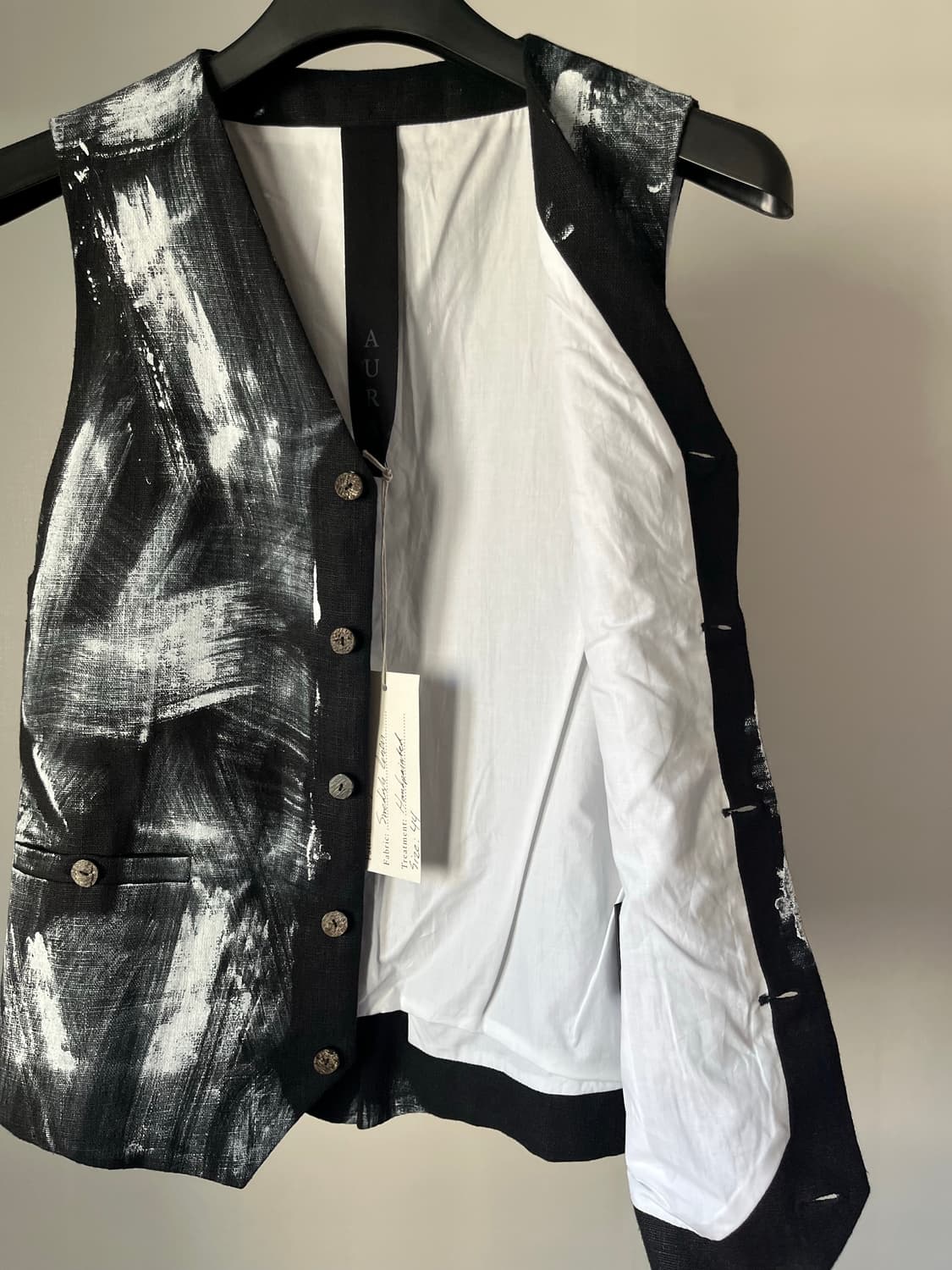 Atelier Aura Hand Painted Linen Vest  상품이미지5