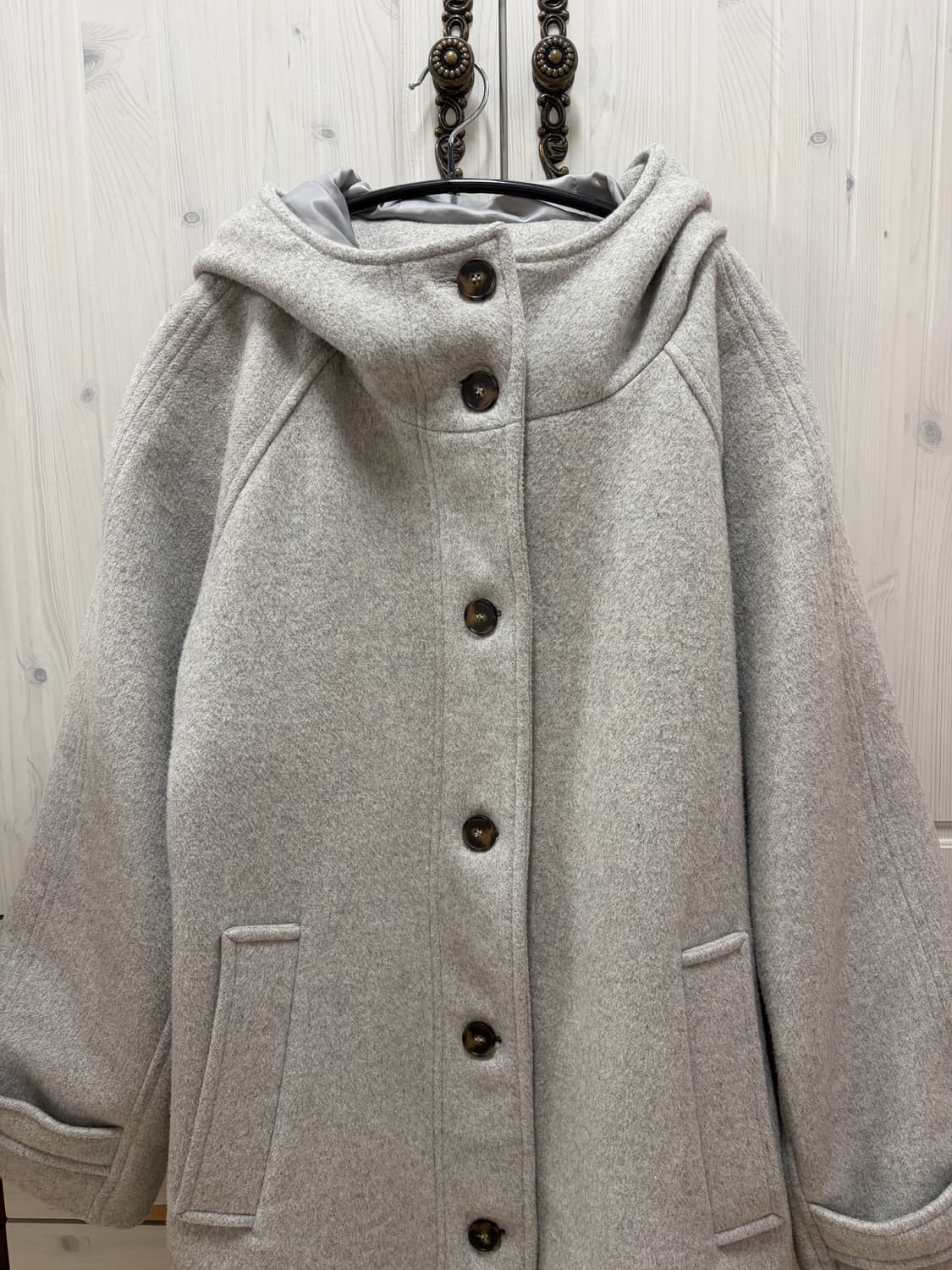 오피쉬 리치 울 하프 코트 그레이  상품이미지2