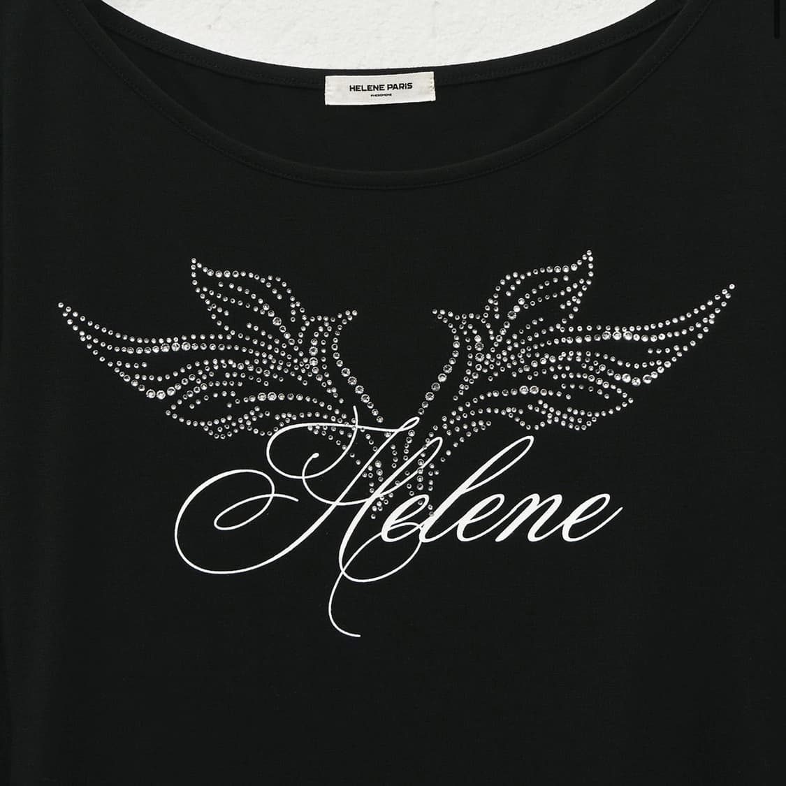 헬레네파리스 엔젤 레터링 큐빅 롱슬리브 블랙 상품이미지3