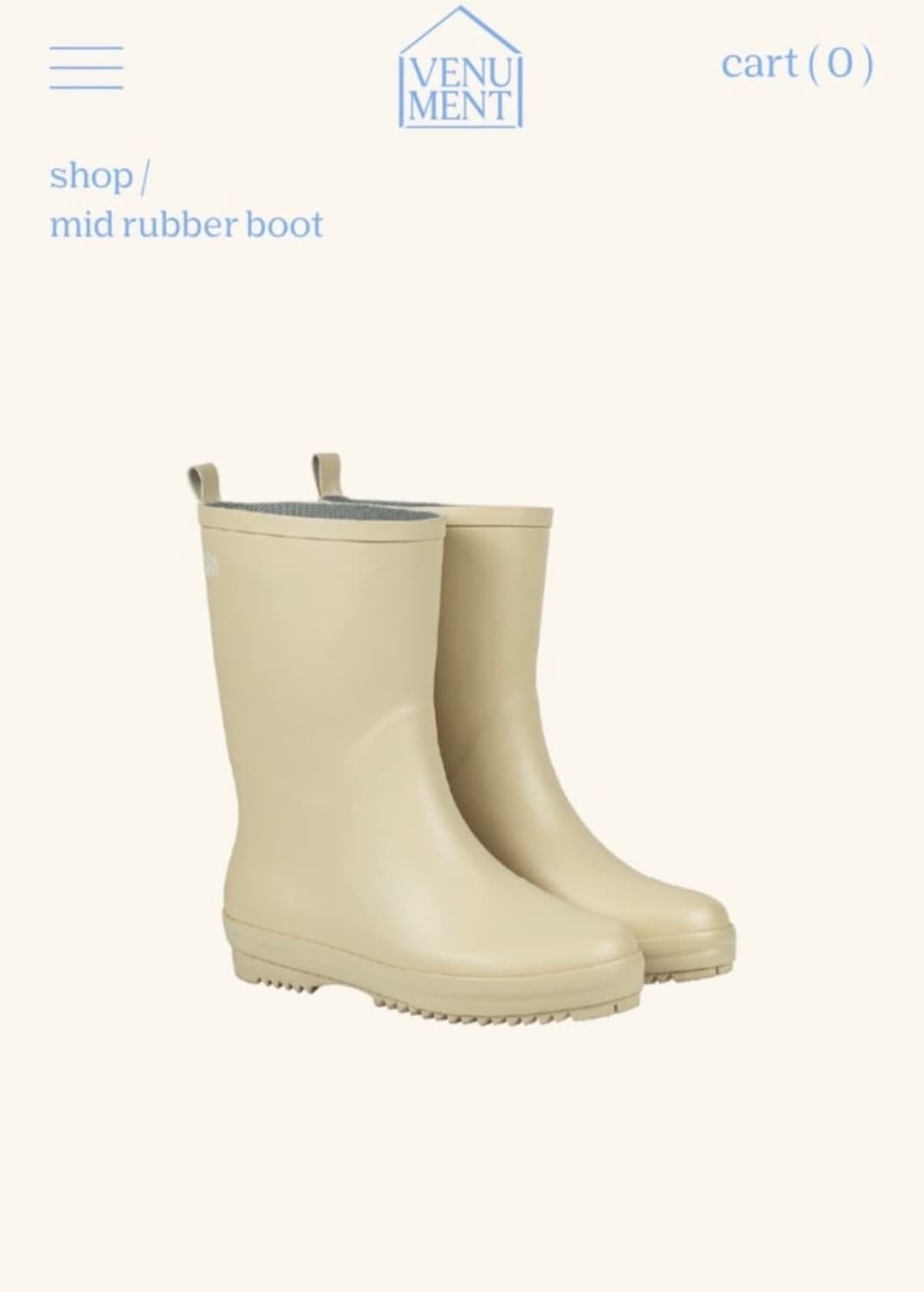 베뉴먼트 레인부츠 버터 상품이미지1