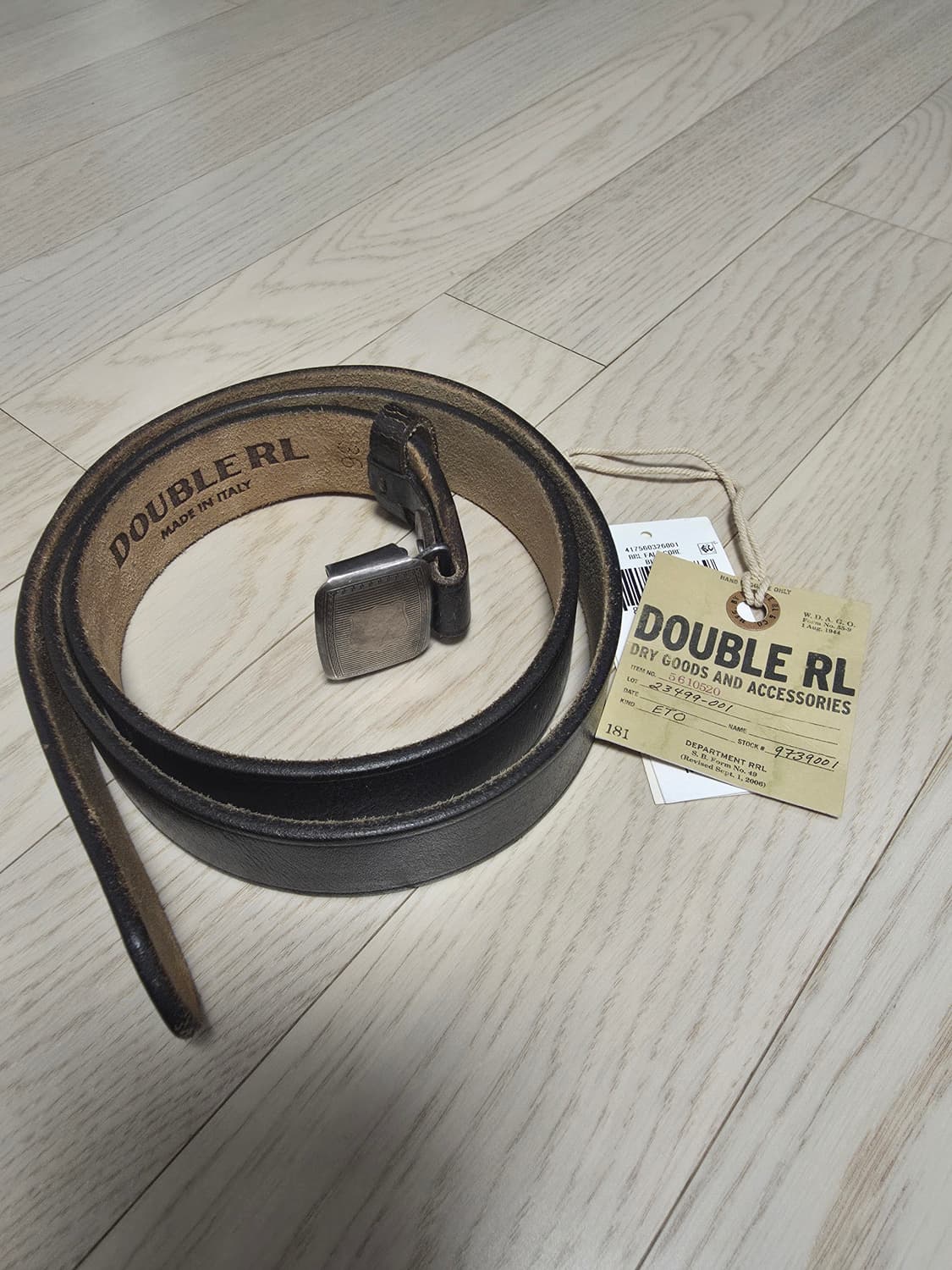 rrl 빈센스 벨트 블랙 36인치 상품이미지1