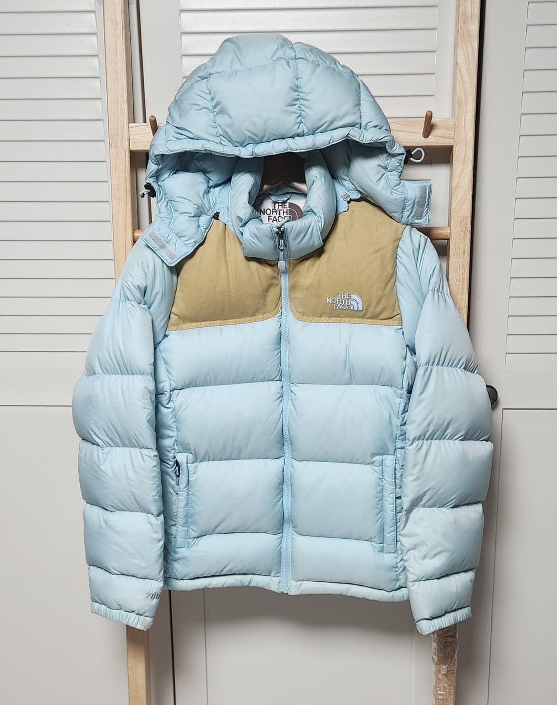 노스페이스 700 눕시 스카이블루민트 패딩 후드 자켓 상품이미지2