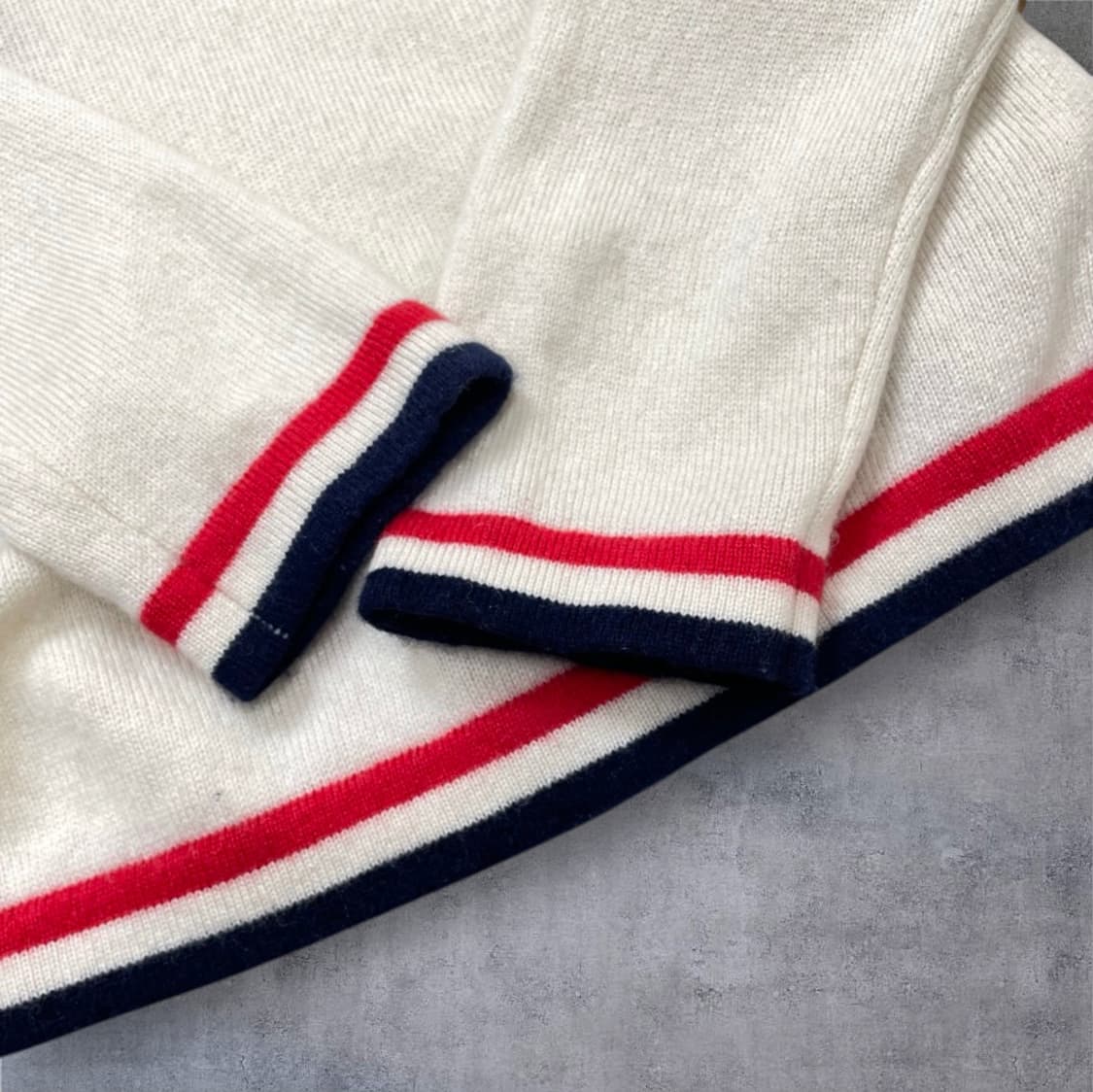 톰브라운 Thom browne 아이보리 라운드넥 니트 M 상품이미지6