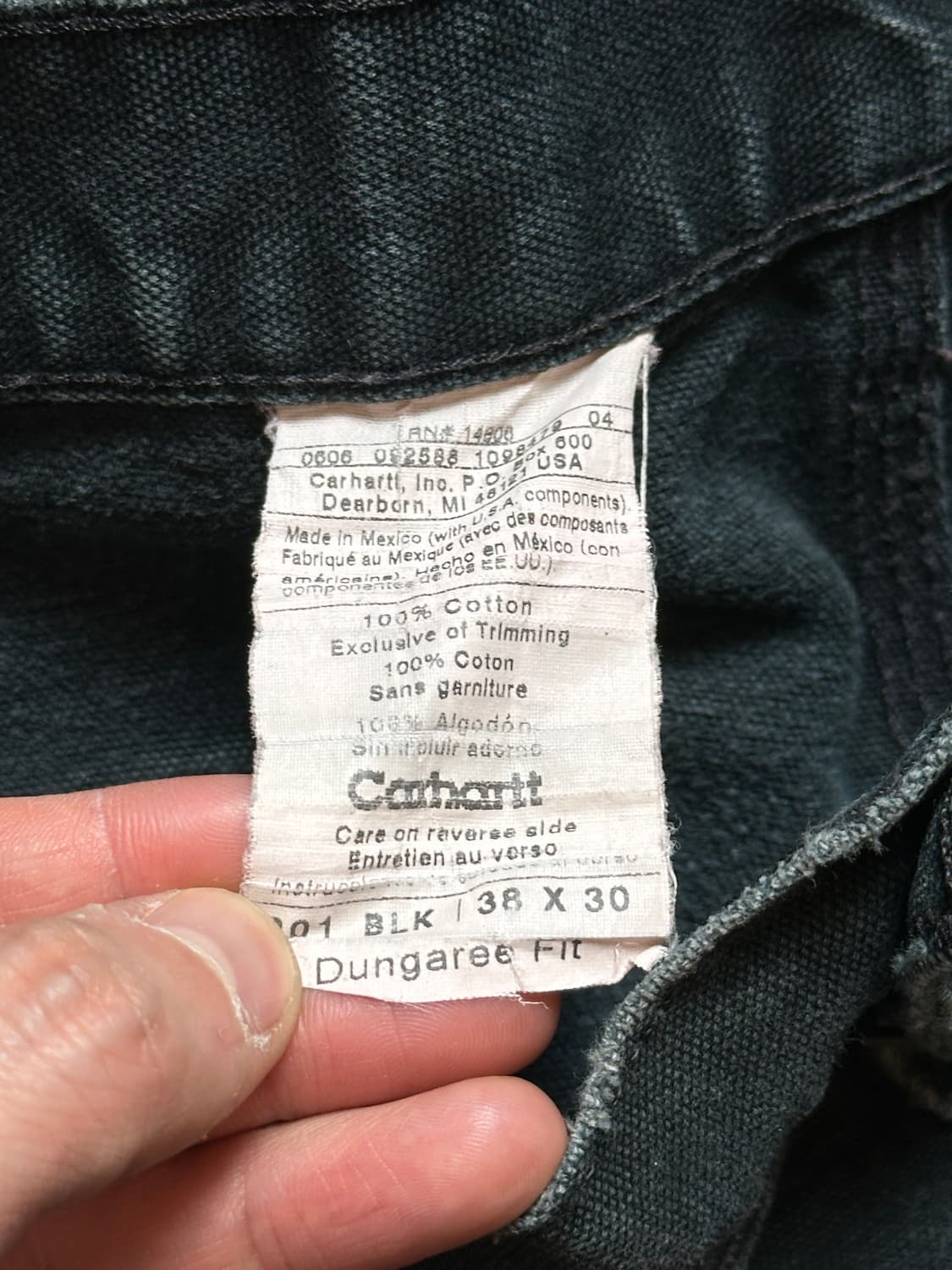 OG 칼하트 B01 더블니 블랙 칼하트 썩블니 워크팬츠 상품이미지10