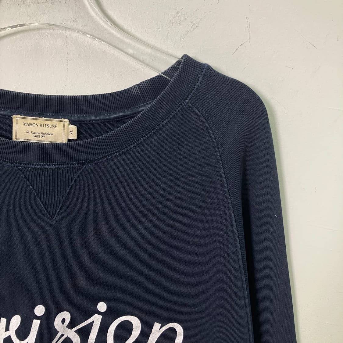 메종키츠네 네이비 파리지앵 스웨트셔츠 XL 상품이미지4