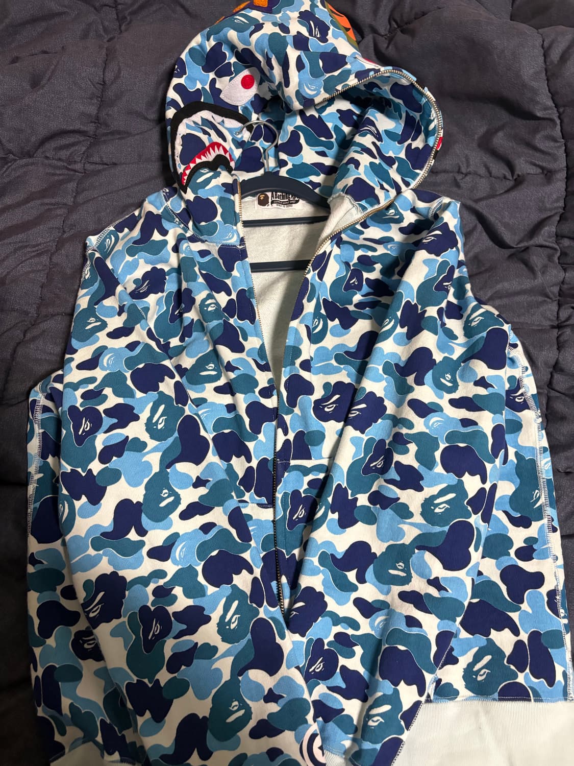 베이프 abc 카모 청계 후드집업 판매합니다:) 상품이미지5