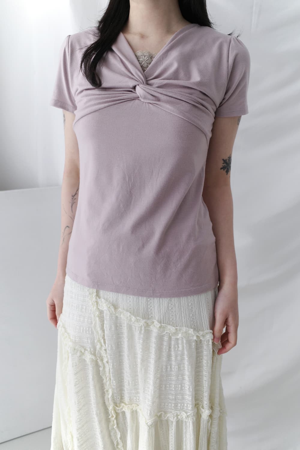 lace twist half T  상품이미지6