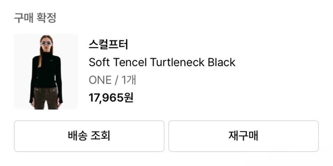 스컬프터 Soft Tencel Turtleneck Black 상품이미지5