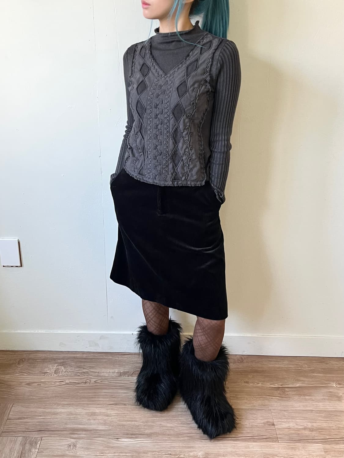 unaparte 베스트 패턴 터틀넥 상품이미지5