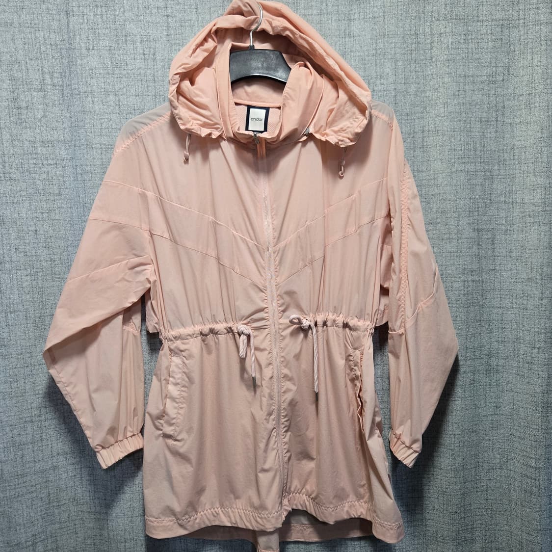 안다르 핑크 후드 바람막이 자켓  상품이미지1
