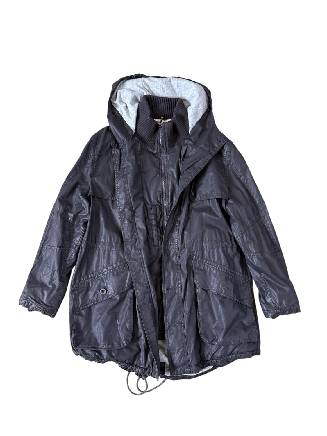 pure DKNY hooded layered coat 상품이미지2