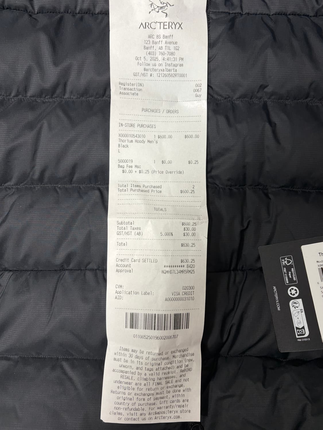 아크테릭스 토륨 후디 라지 새상품 상품이미지5