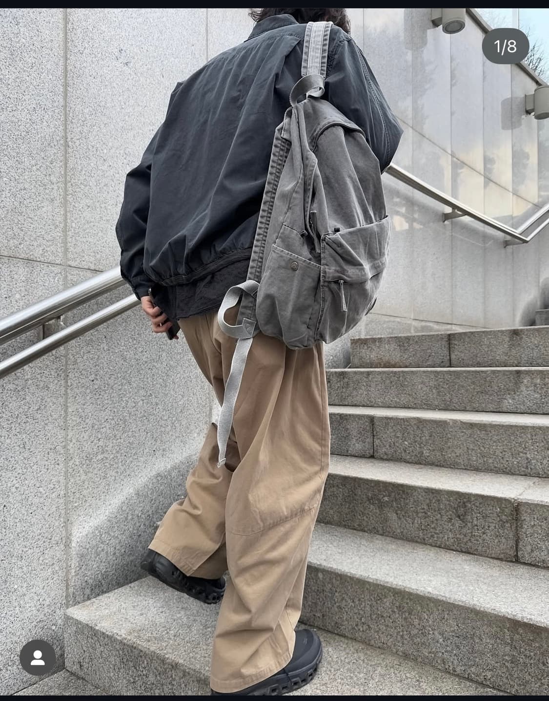 해칭룸 Dyed backpack 차콜  상품이미지2