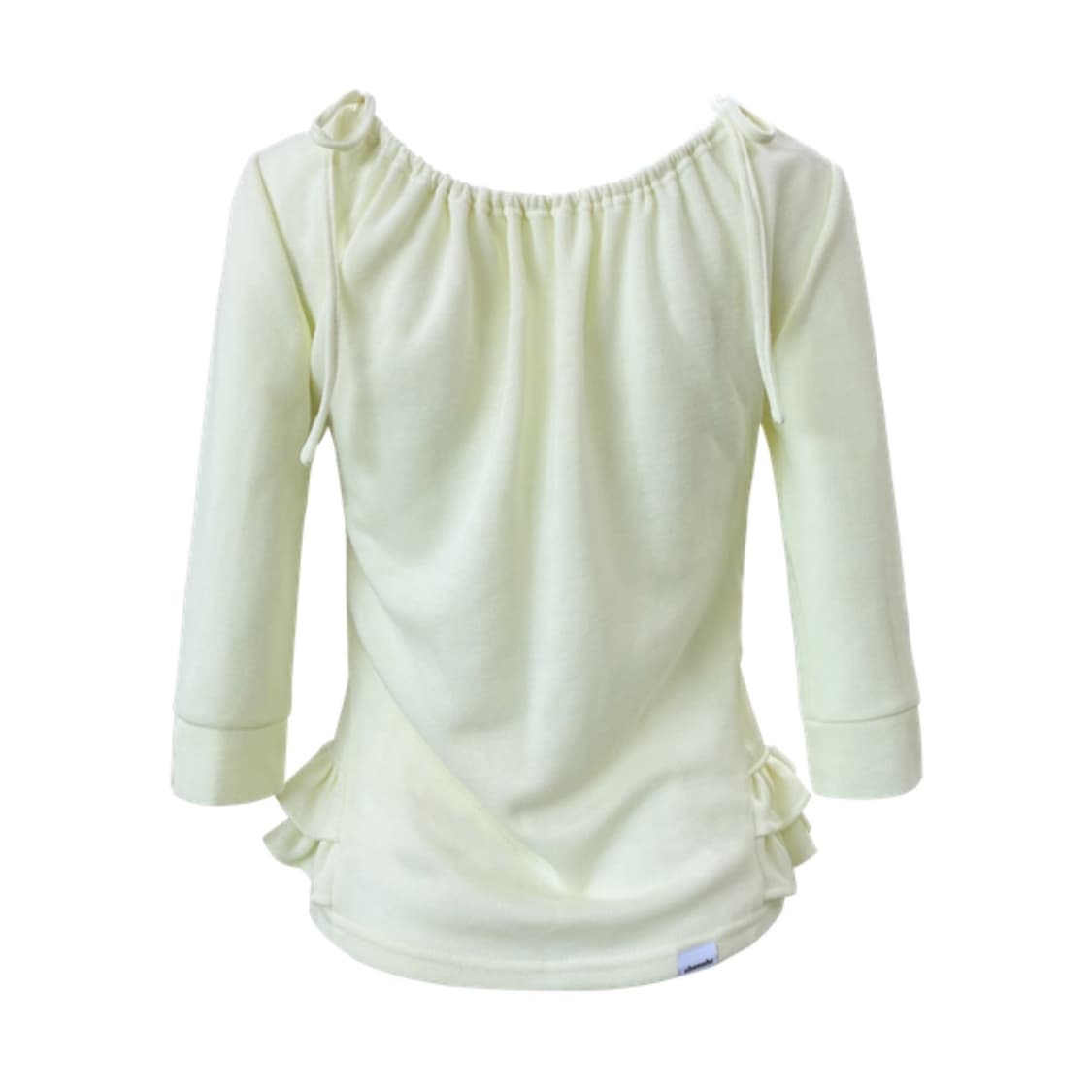 체메씨 셔링 미드 슬리브 프릴 탑 레몬 티셔츠 상품이미지7