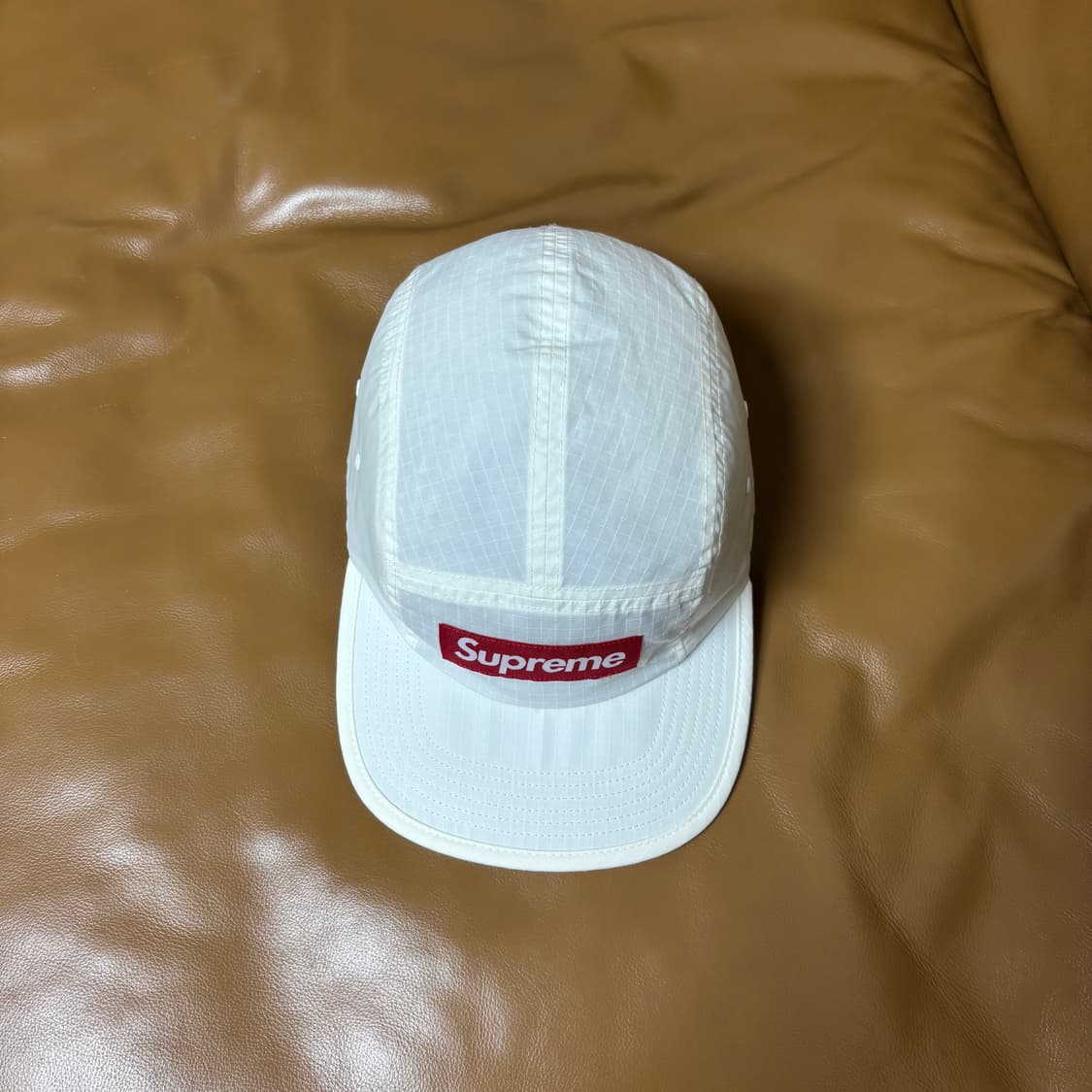 Supreme 슈프림 화이트 립스탑 레드 박스로고 캠프캡 모자 상품이미지5