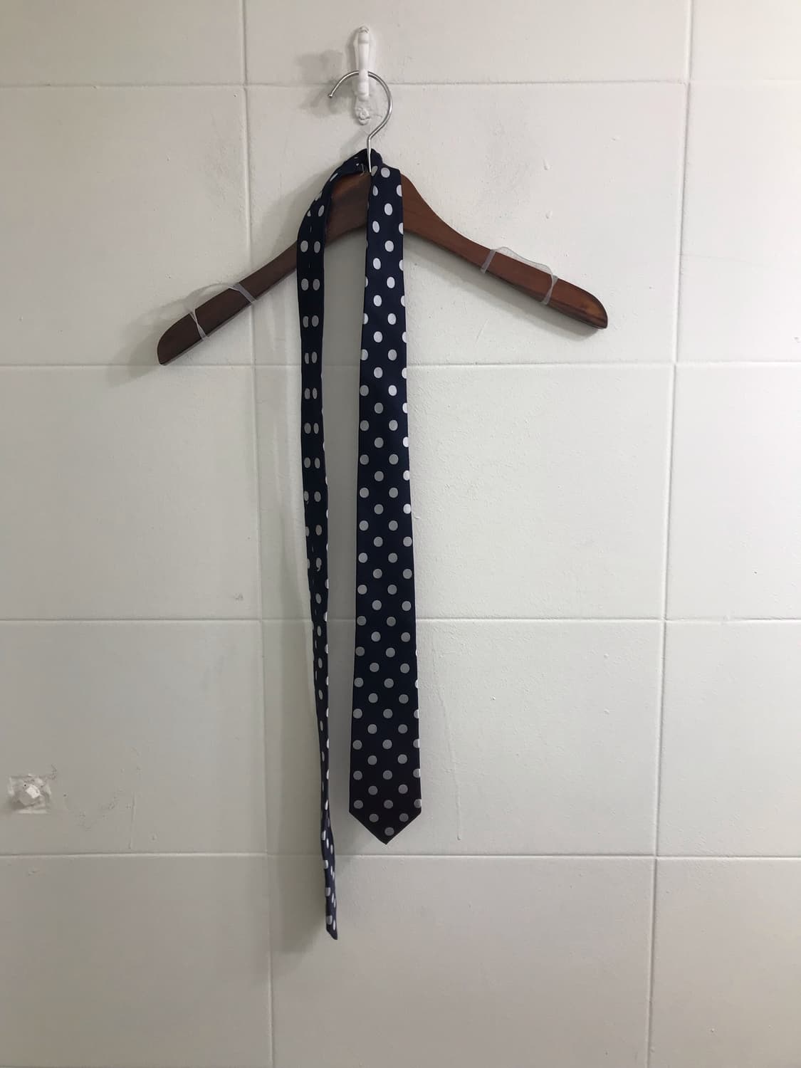 네이비 숏트렌치 청록 니혼진 도트 코디세트 상품이미지9