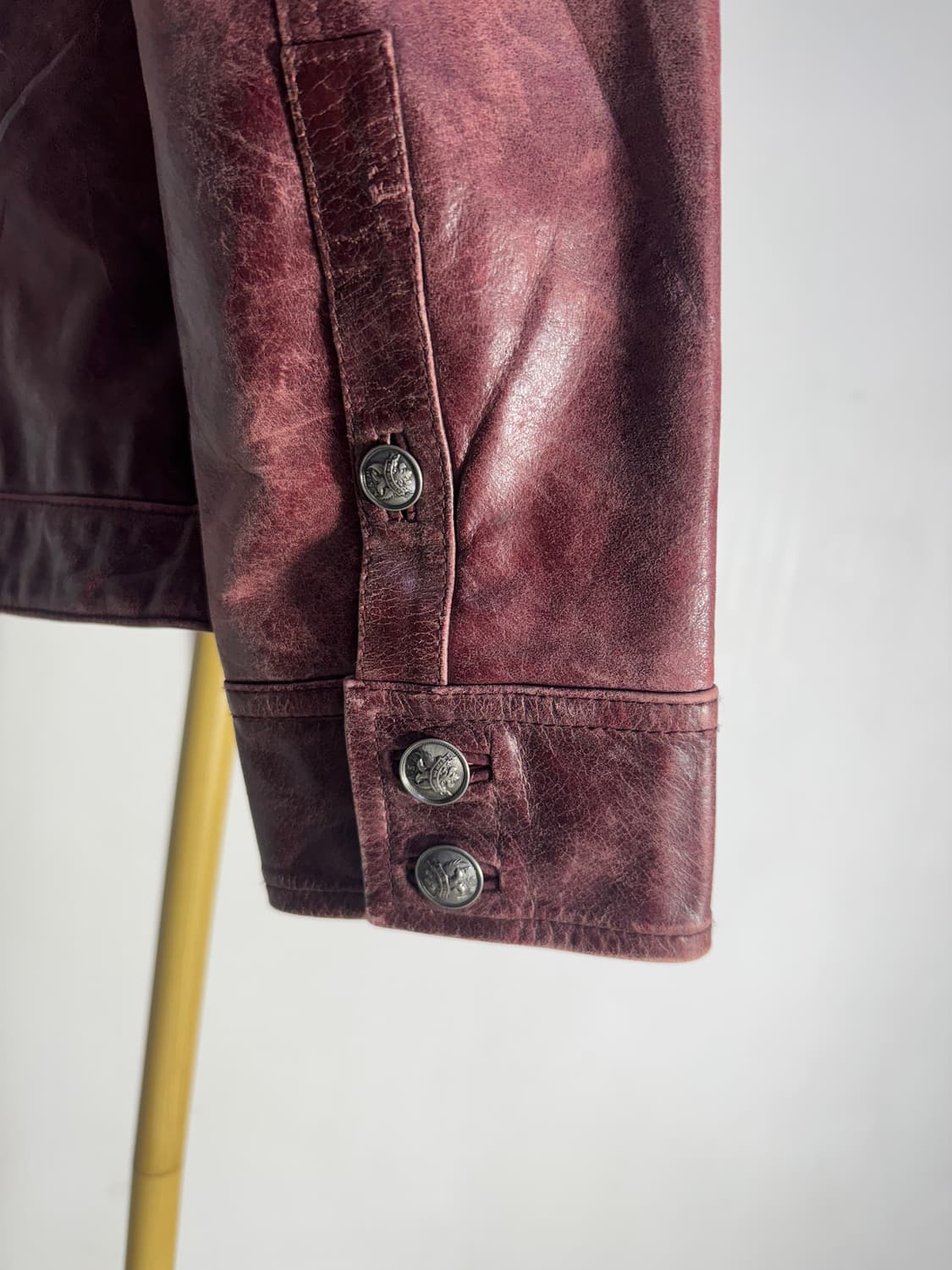 ASM 버팔로 레더 트러커 자켓 y2k vkei 토네이도마트 상품이미지6