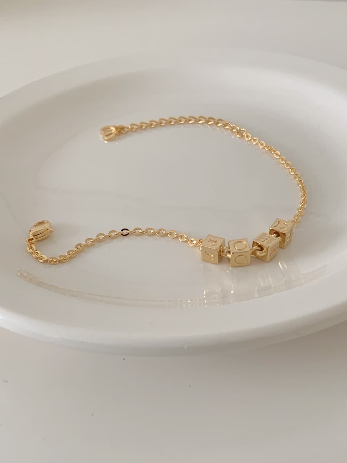 [ 디올 ] 빈티지 디올 큐브 이니셜 팔찌 상품이미지7