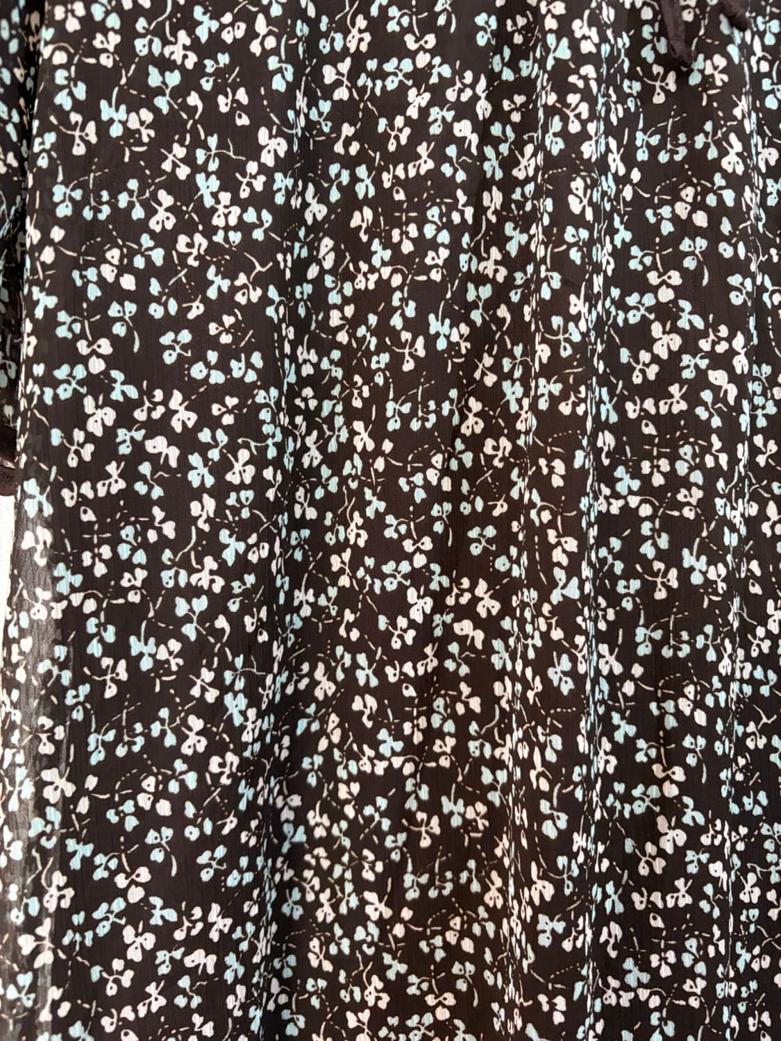 빈티지 모리걸 하구미깔 민트초코 쉬폰 원피스 상품이미지3