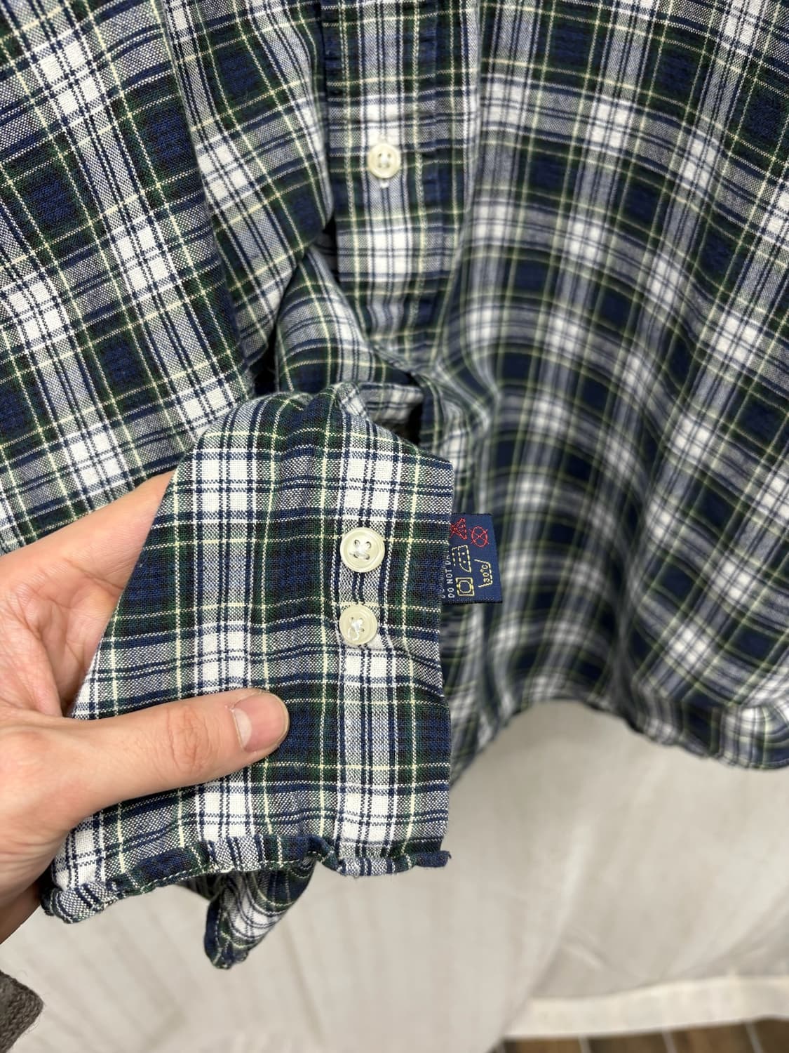 00s 타미힐피거 빈티지 체크 플란넬 셔츠 Size: XL 상품이미지5