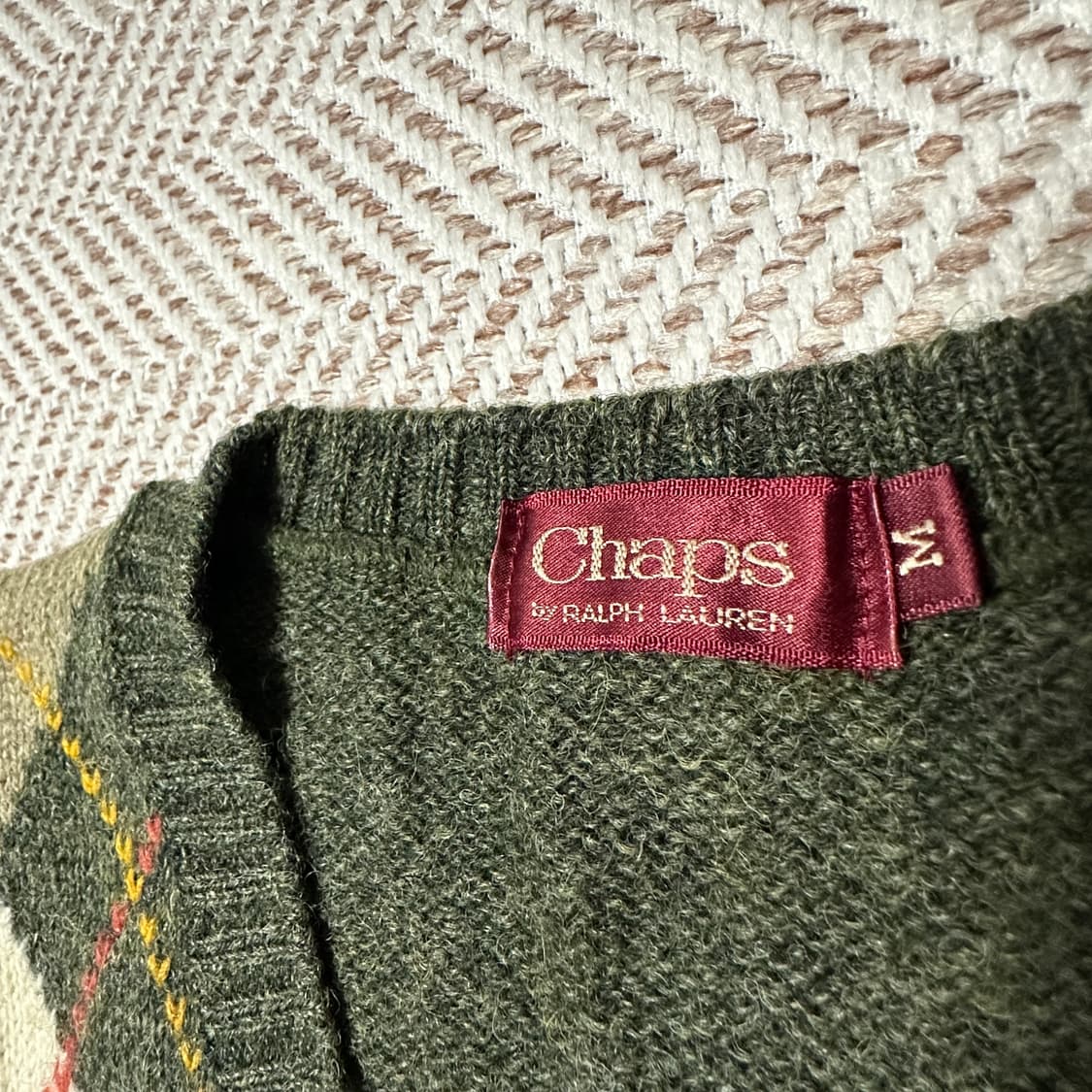 CHAPS RALPH LAUREN argyle knit sweater 상품이미지3