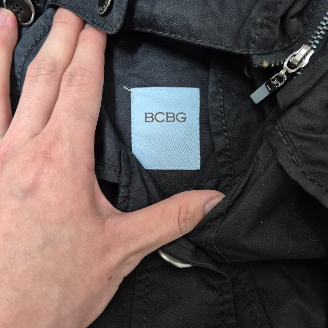 BCBG 비씨비지 여성 나일론 코튼 후드 트렌치코트 상품이미지4