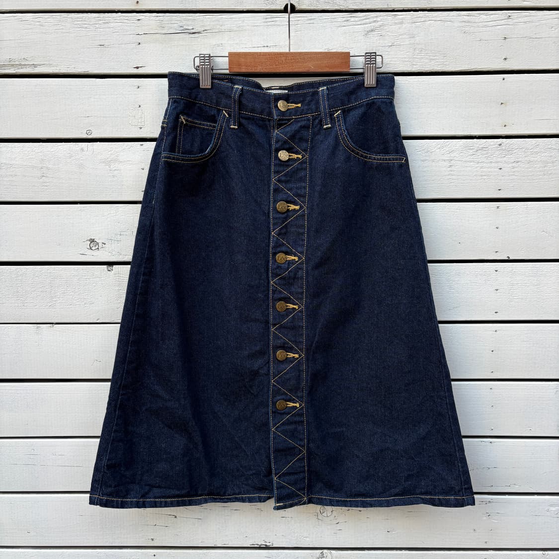 Lee 리 버튼 데님 스커트 상품이미지1