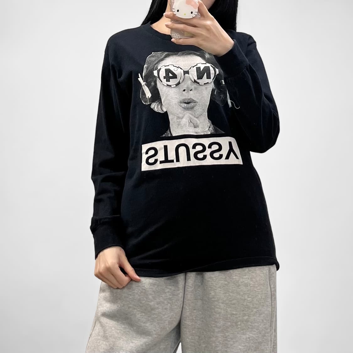 스투시 Stussy N4 롱슬리브 블랙 상품이미지1