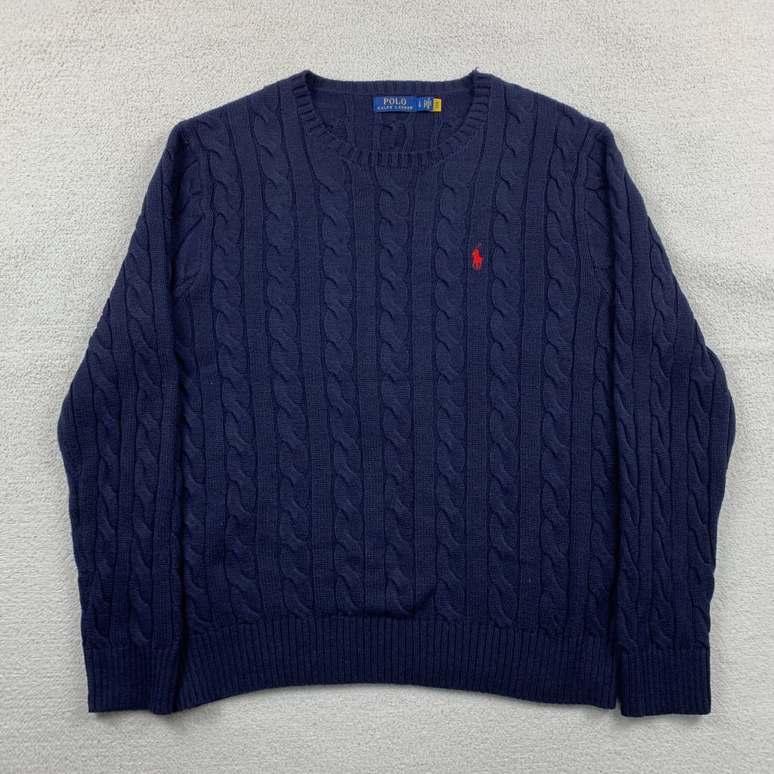 폴로 랄프로렌 포니로고 네이비 케이블 니트 상품이미지1