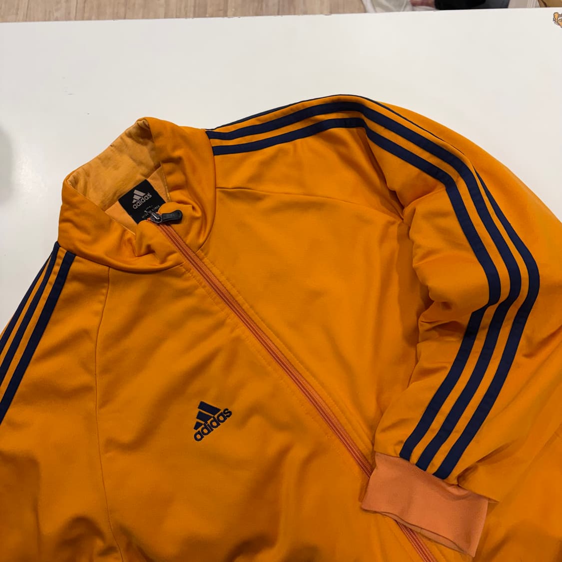[100] 00s 아디다스 풋볼 패티드 오렌지 삼선 트랙 자켓 B808 상품이미지3