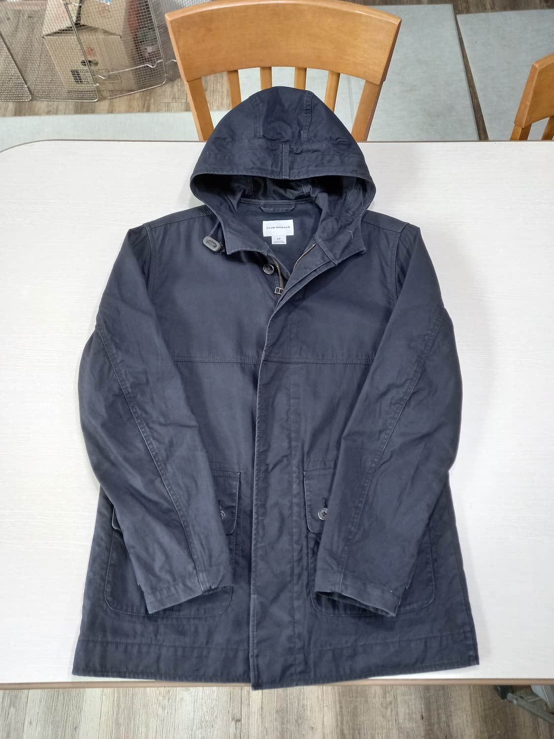 95-100 CLUB MONACO 면 후드집업 블랙 M-966 상품이미지3