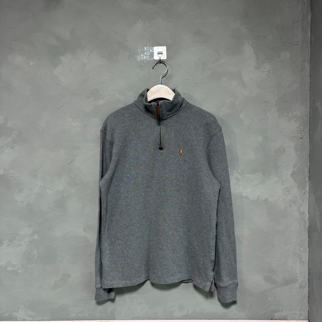 폴로 랄프로렌 니트 반집업 그레이 상품이미지1