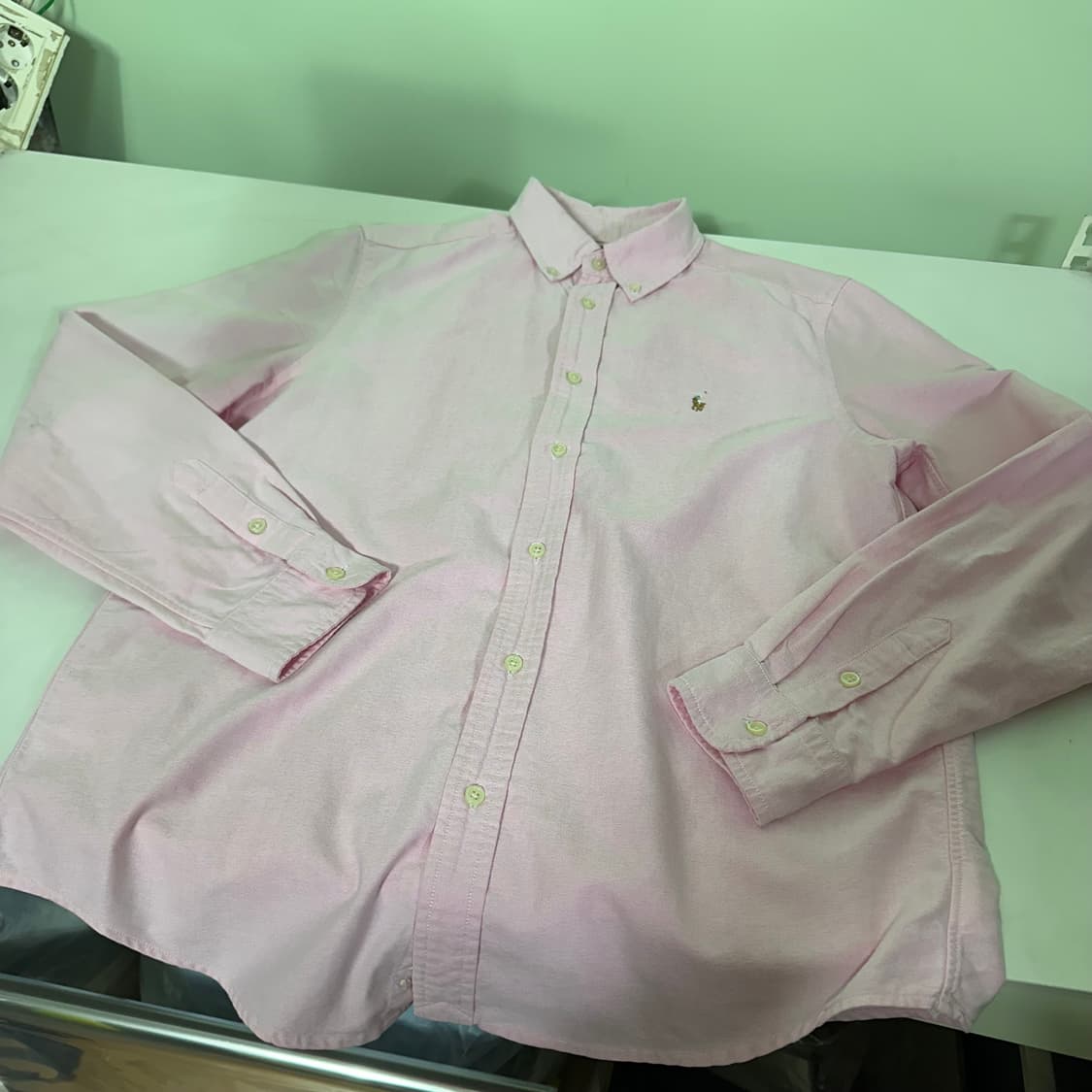 우먼M-L 폴로 랄프로렌 파스텔핑크 포니로고 옥스퍼드 셔츠 상품이미지4
