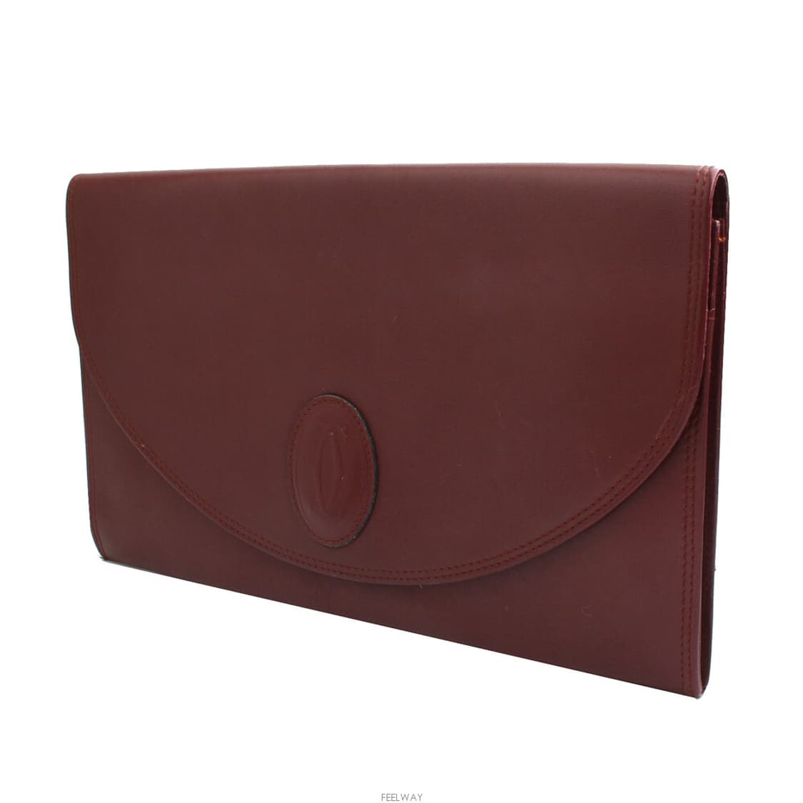 까르띠에 해피 버건디 레더 엔벨롭 클러치백 상품이미지2