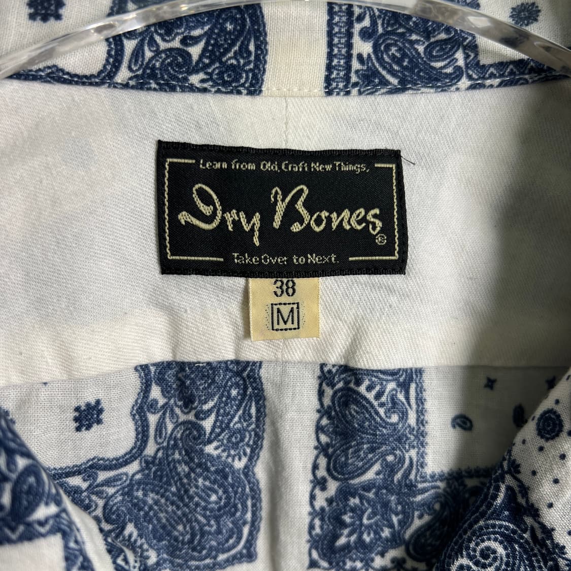 dry bones 드라이 본즈 반다나 패턴 오픈 칼라 셔츠 38 상품이미지4