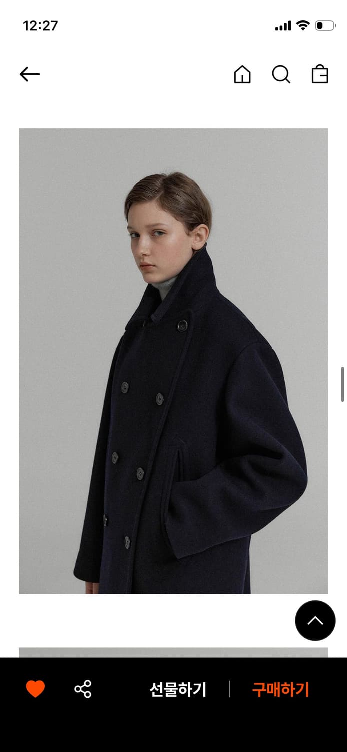 KLEAN 클린 피코트 Boyfriend pea coat(Navy) M 상품이미지6