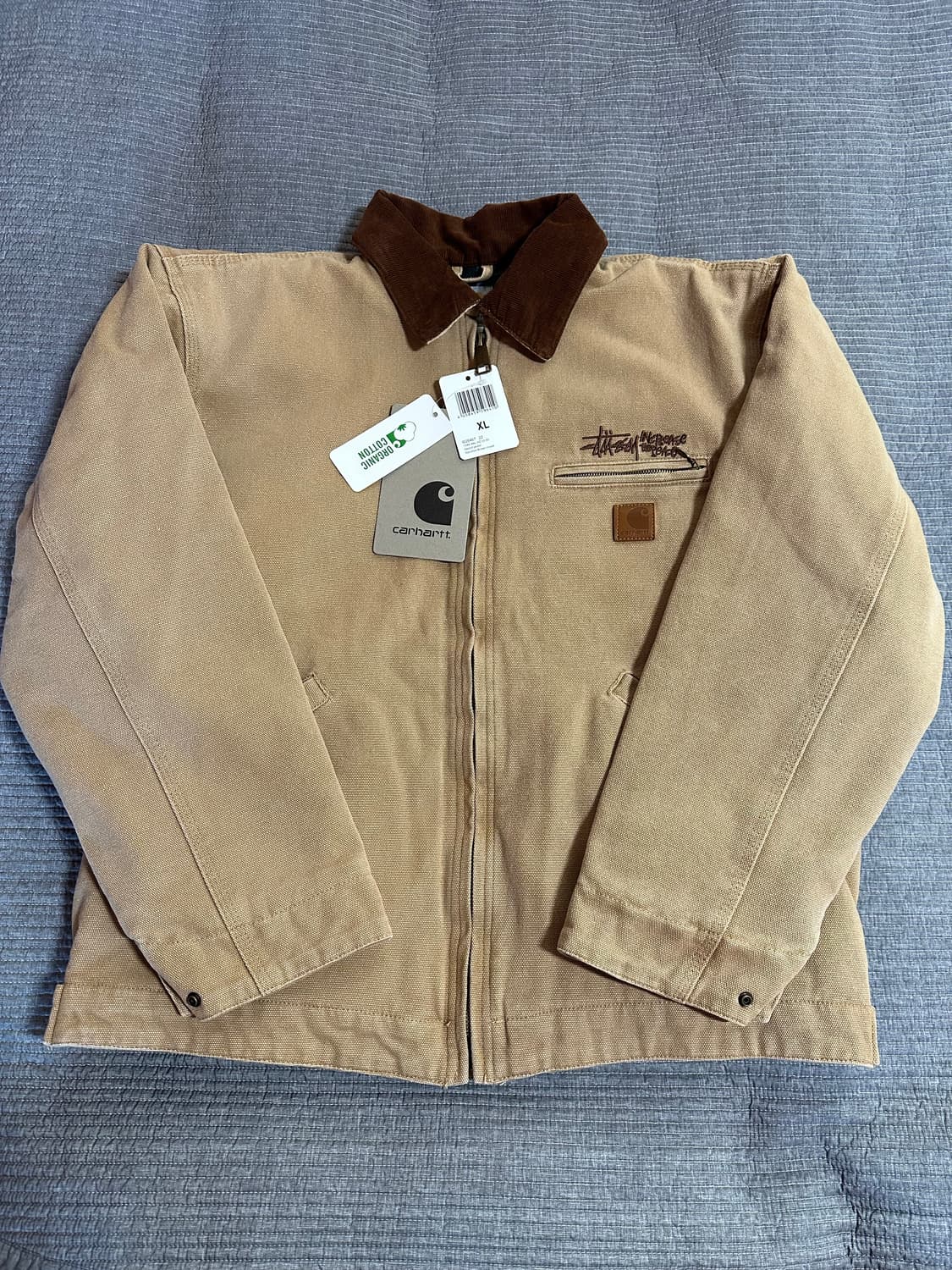 (XL) 칼하트 스투시 워크자켓 베이지 상품이미지1