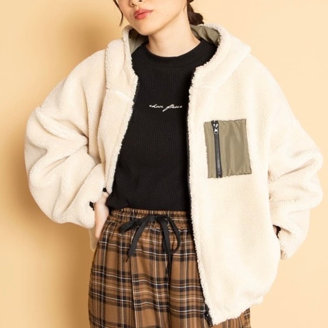 위고 리버시블 보아 파카 상품이미지2